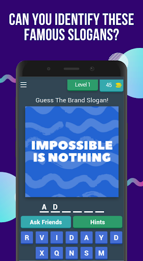 Android application Guess the Brand Slogan screenshort