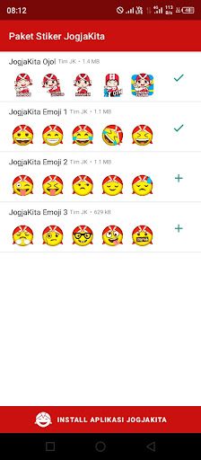 Android application JogjaKita Sticker screenshort