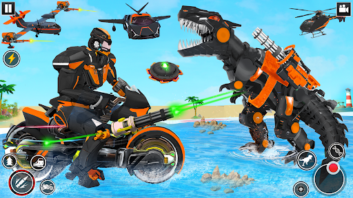 Android application Dino Robot: Car Transform Game screenshort