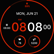 Digital Black Watch Face