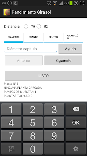 Girasol Rendimiento Screen 2