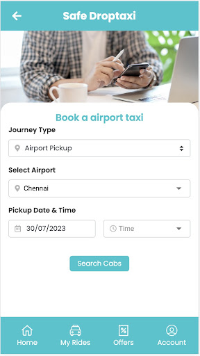 Safe Drop Taxi - Booking App Screen 3