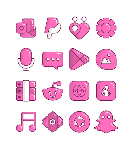 Screenshot of Pink Teddy - icon pack