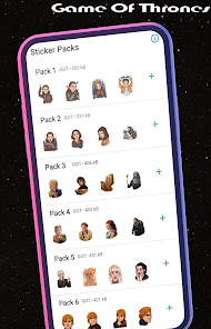 Captura de Pantalla 4 WASticker Game Of Thrones Pack android