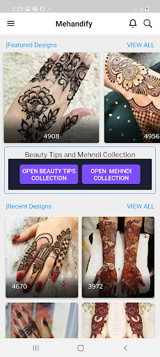 Android application Mehndi Design 2023 - Mahndi screenshort