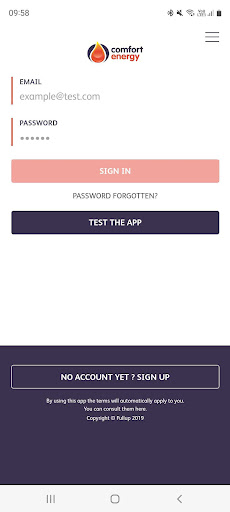Android application Comfort Energy screenshort