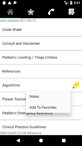 Cardinal Glennon ER Reference screenshot 1