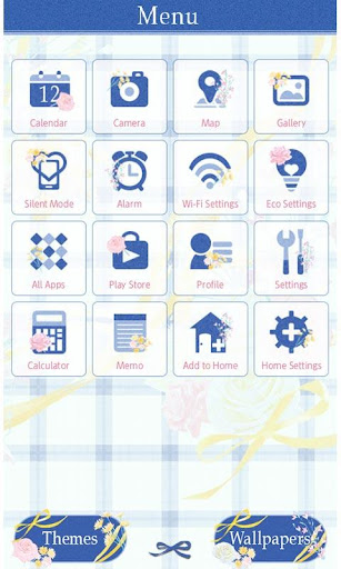 Flower Theme-Blue Gingham- Screen 3