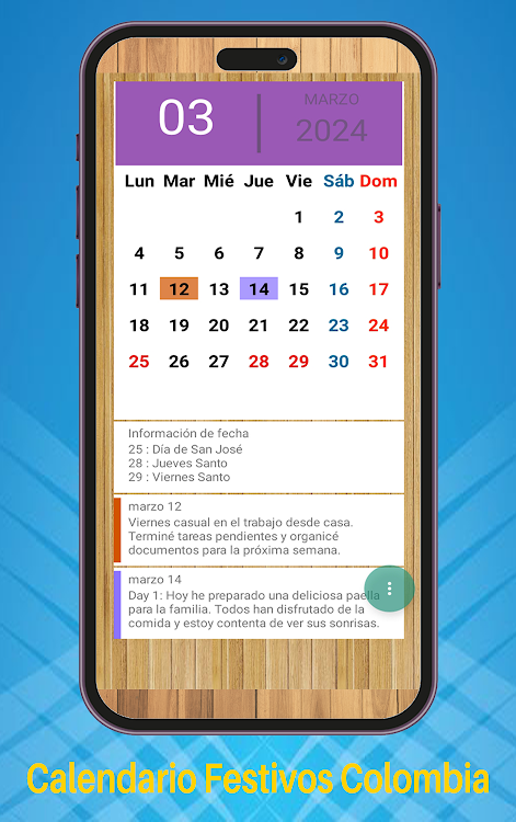 Calendario Festivos Colombia - 1.0.14 - (Android)