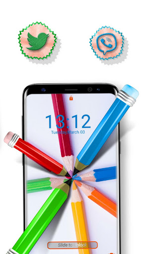 Pencil Color Launcher Theme Screen 3