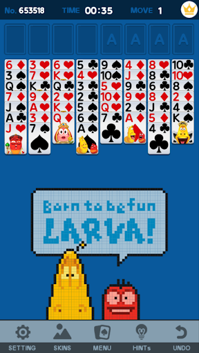 Larva Freecell Card Game Screen 3