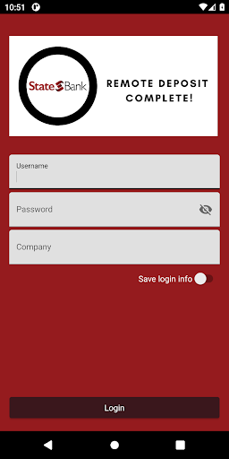 Android application SB Remote Deposit Complete screenshort