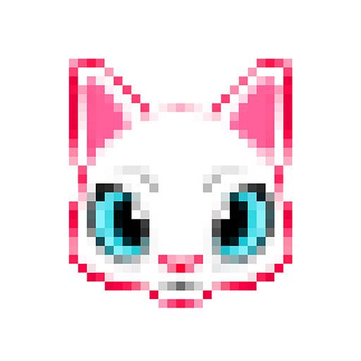 Cat Pixel Art Paint by Numbers