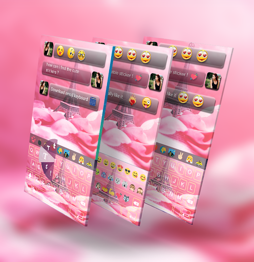 Love Pink Paris Keyboard Theme Free For Android