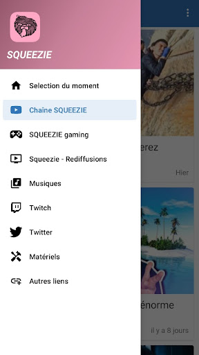 Android application Squeezie Zone screenshort
