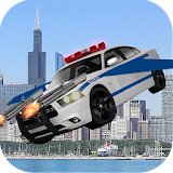Flying Police Car Chase 2017 icon