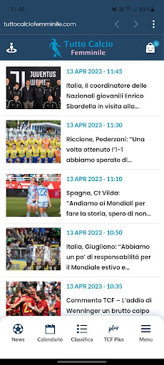 Android application TCF - Tutto Calcio Femminile screenshort