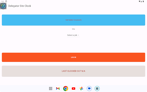 Delegator TimeClock Screen 3
