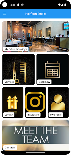 Android application Hairform Studio screenshort