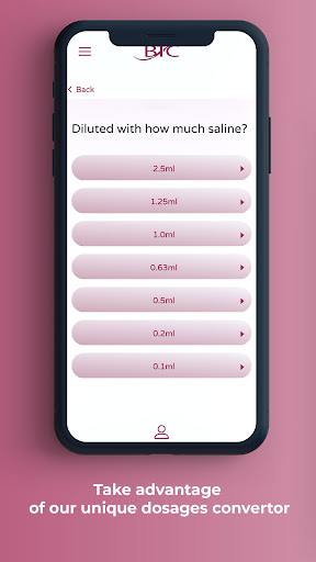 Botulinum Toxin Converter Screen 2