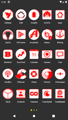 Inverted White Red Icon Pack Screen 2