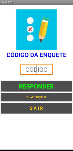 Android application ENQUETE screenshort
