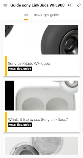 Android application Guide for Sony LinkBuds WFL900 screenshort