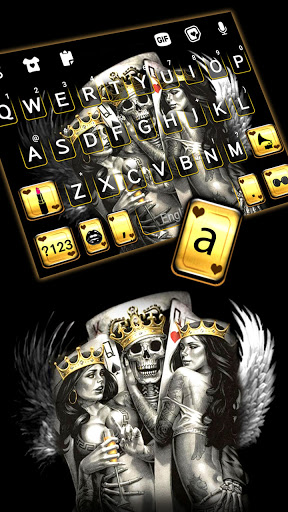 Gangster Poker Skull Keyboard Screenshot