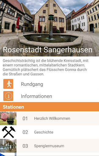 Android application Audioguide Sangerhausen - de screenshort