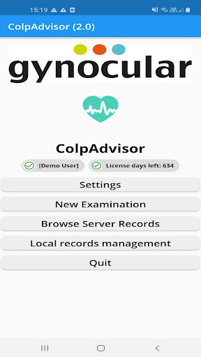 Android application Colpadvisor 2.0 screenshort