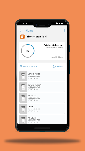Printer Setup Tool Screen 2