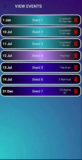 ListUP Events Screen 3