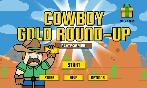 Android application Cowboy Gold Round-Up Platforme screenshort