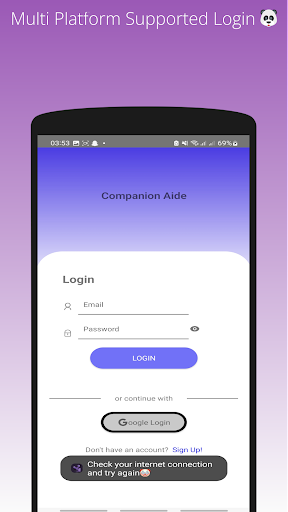 Android application Companion Aide screenshort