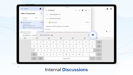 Screenshot of Zoho TeamInbox
