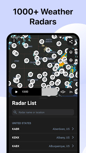 RainViewer：気象レーダーマップ