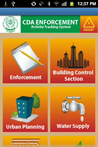 Android application CDA Tracking System screenshort