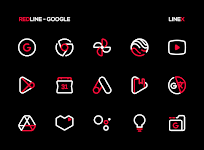 screenshot of RedLine Icon Pack : LineX