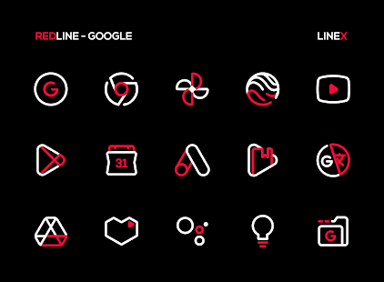 RedLine Icon Pack : LineX Tangkapan layar