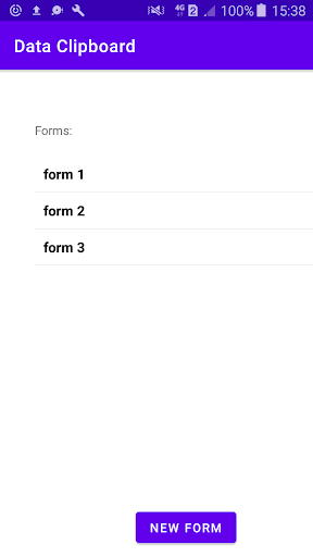 Android application Data Clipboard screenshort