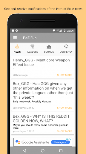 Android application PoE Fun screenshort