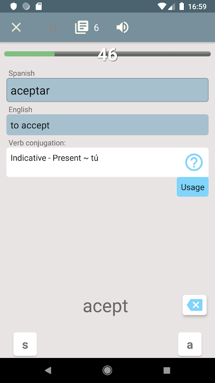Verb Mate Spanish Verb Conjugation Trainer By Codeitralf Android Apps Appagg