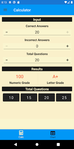 Android application Easy Grader screenshort