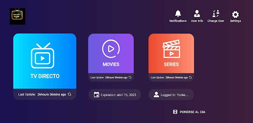 Android application Veo IPTV Player screenshort
