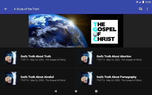 Screenshot of The Gospel of Christ - TGOC