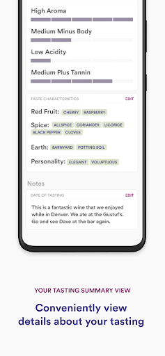 Vintg: Wine Tasting Tracker Screen 3