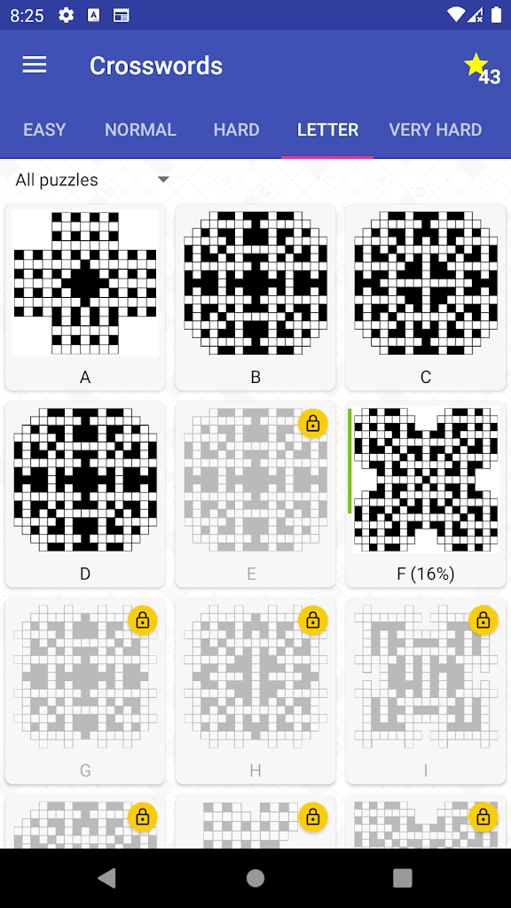 English Crossword puzzle Screenshot 4