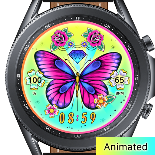 Butterfly Rose Tattoo Card_Wat logo