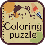 Coloring puzzle icon