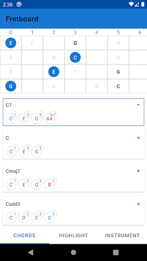 Fretboard Chord Finder Screen 2